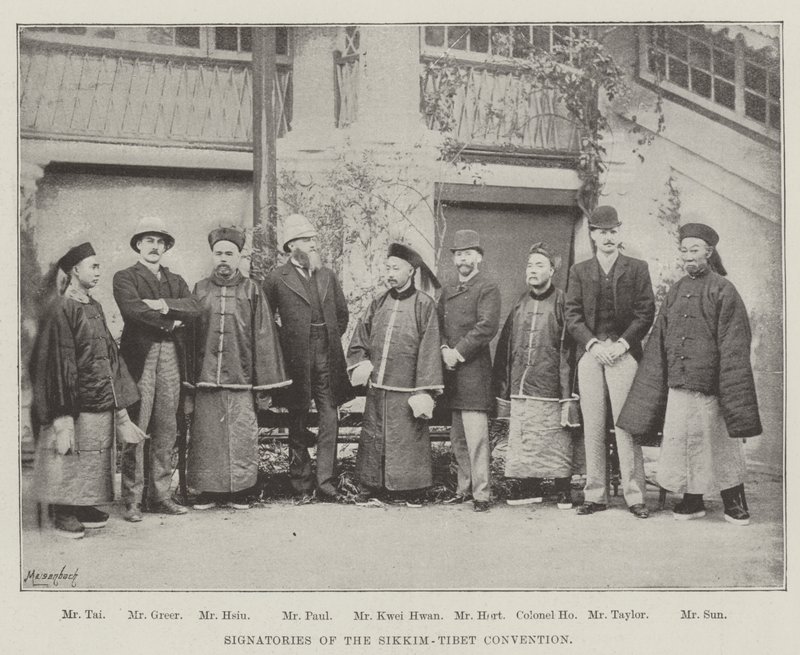 Signatories of the Sikkim-Tibet Convention by English Photographer