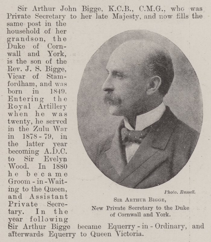 Sir Arthur Bigge, New Private Secretary to the Duke of Cornwall and York by English Photographer
