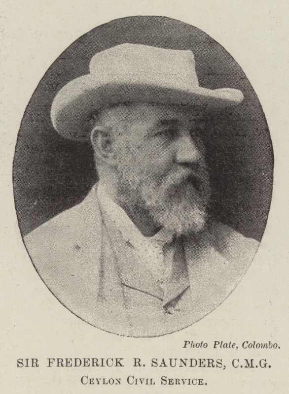 Sir Frederick R Saunders, CMG, Ceylon Civil Service by English Photographer
