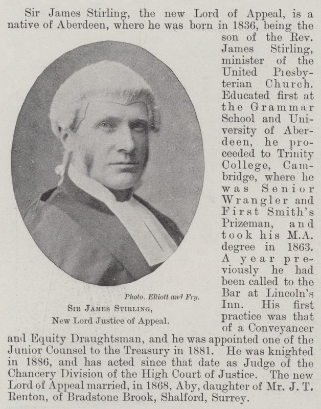 Sir James Stirling, New Lord Justice of Appeal by English Photographer