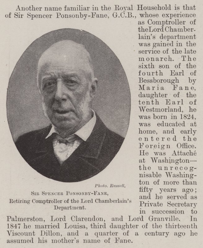Sir Spencer Ponsonby-Fane, Retiring Comptroller of the Lord Chamberlain