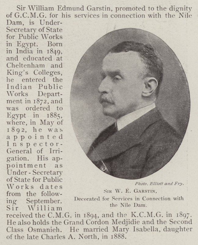 Sir W E Garstin, decorated for Services in Connection with the Nile Dam by English Photographer