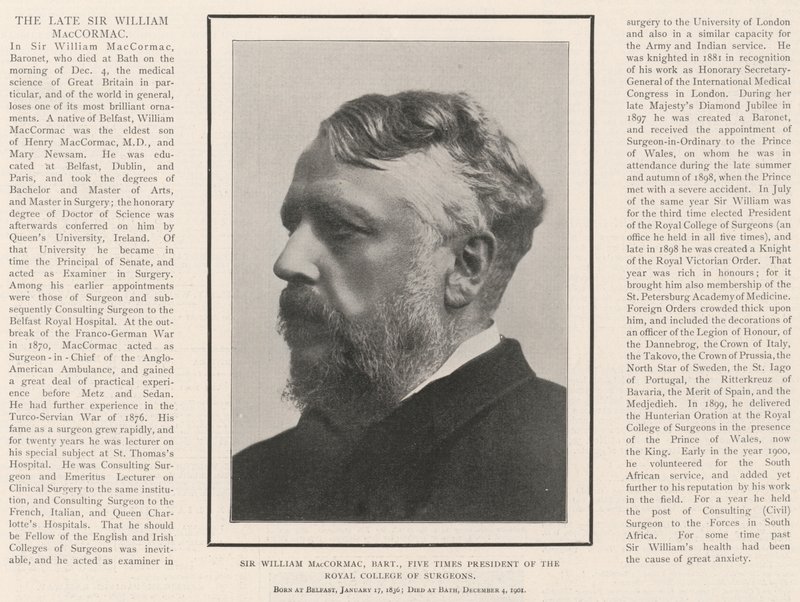 Sir William MacCormac, Baronet, Five Times President of the Royal College of Surgeons by English Photographer