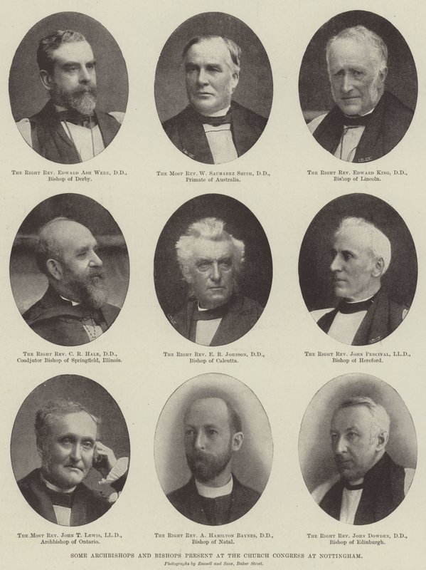 Some Archbishops and Bishops Present at the Church Congress at Nottingham by English Photographer