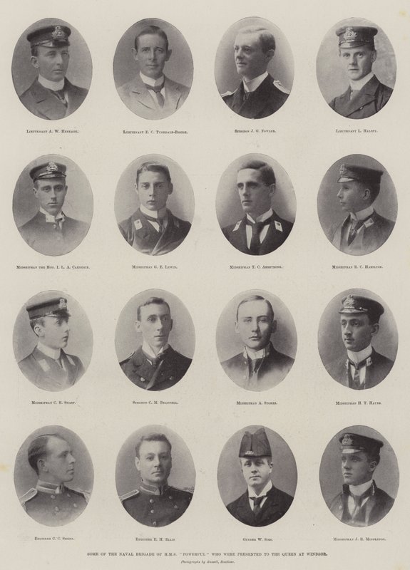 Some of the Naval Brigade of HMS Powerful who were presented to the Queen at Windsor by English Photographer