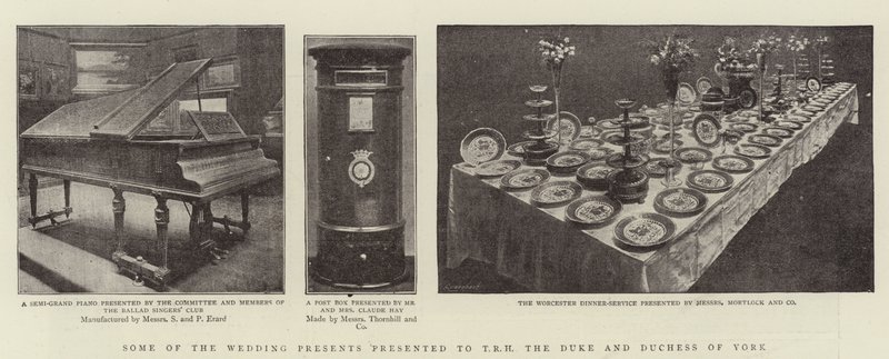 Some of the Wedding Presents presented to the Duke and Duchess of York by English Photographer
