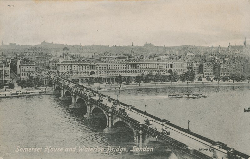 Somerset House and Waterloo Bridge, London by English Photographer