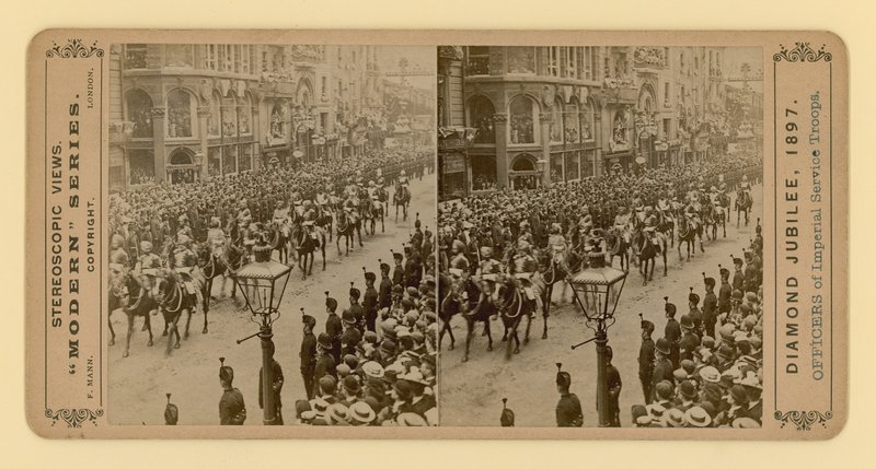 Stereoscopic print of Queen Victoria