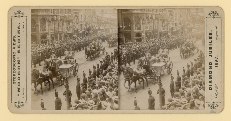 Stereoscopic print of Queen Victoria