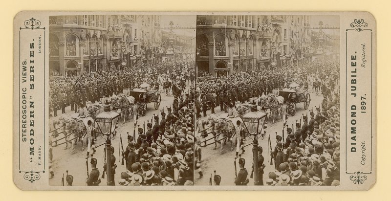 Stereoscopic print of Queen Victoria