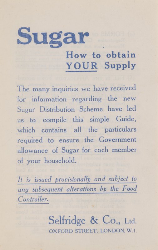 Sugar Distribution Scheme by English Photographer