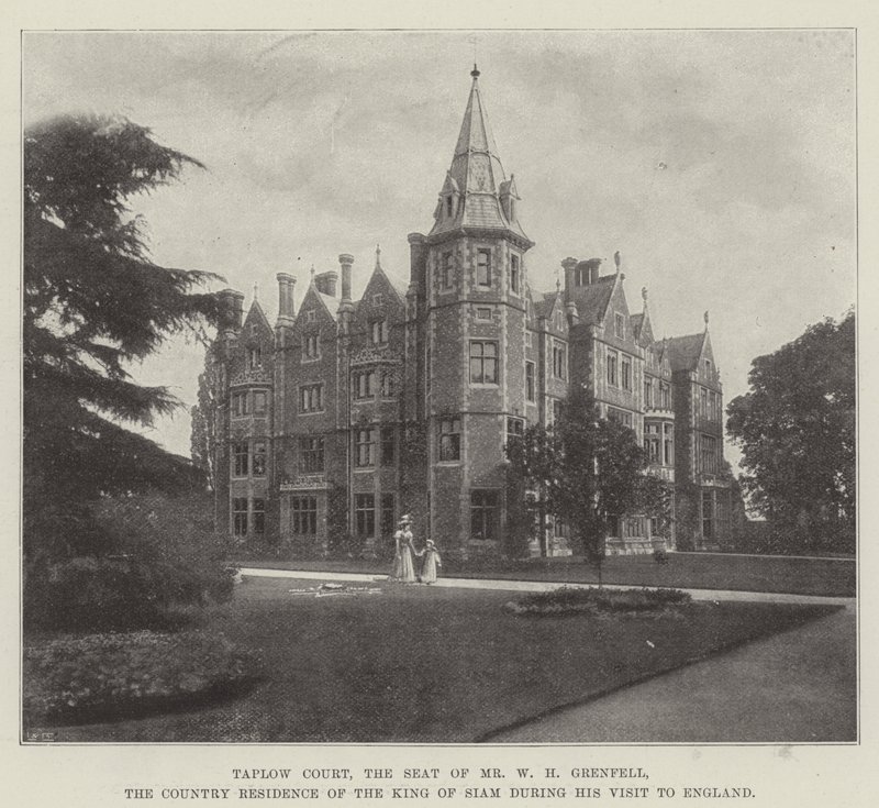 Taplow Court, the Seat of Mr. W. H. Grenfell, the Country Residence of the King of Siam during his Visit to England by English Photographer