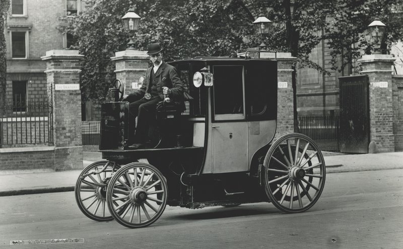 Electric Taxi Cabs, 1897-1900 by English Photographer