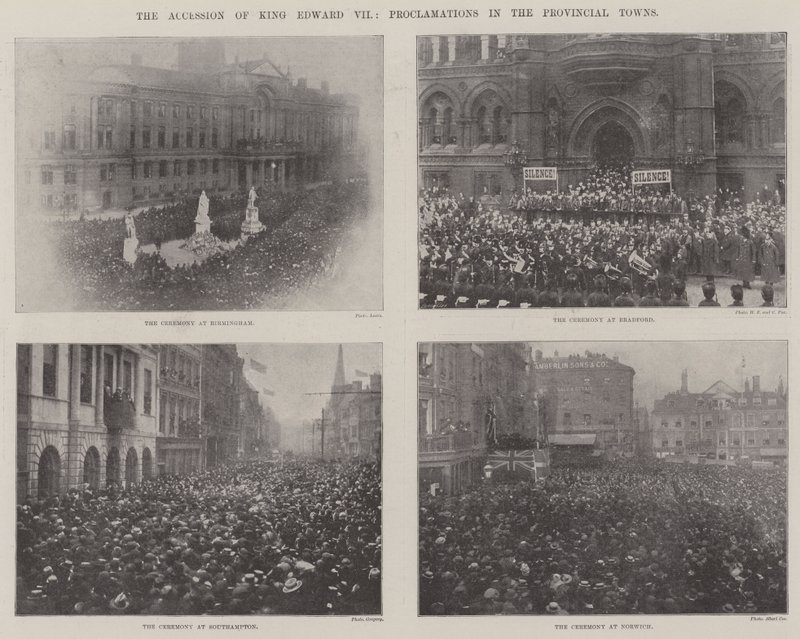 The Accession of King Edward VII, Proclamations in the Provincial Towns by English Photographer