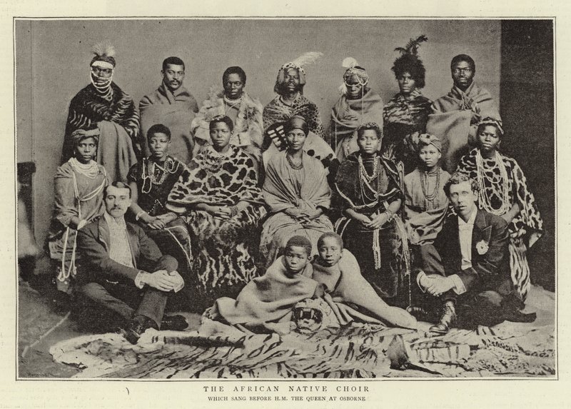 The African Native Choir, Which Sang Before H M The Queen at Osborne by English Photographer
