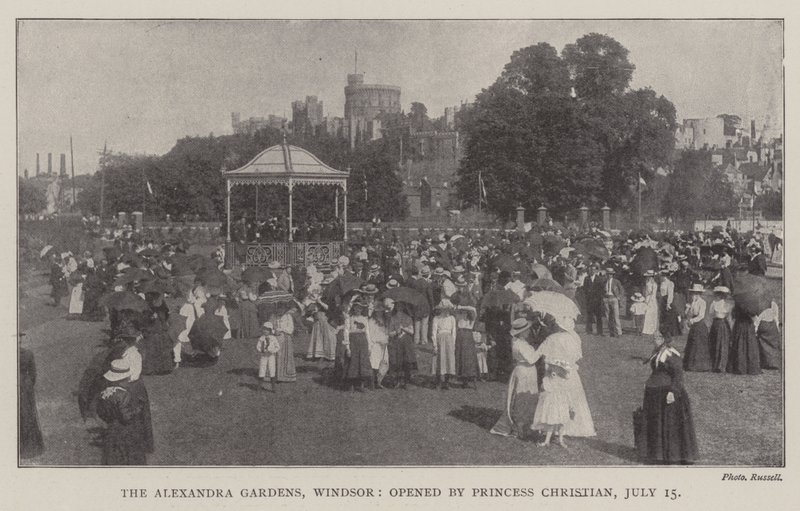 The Alexandra Gardens, Windsor, opened by Princess Christian, 15 July by English Photographer