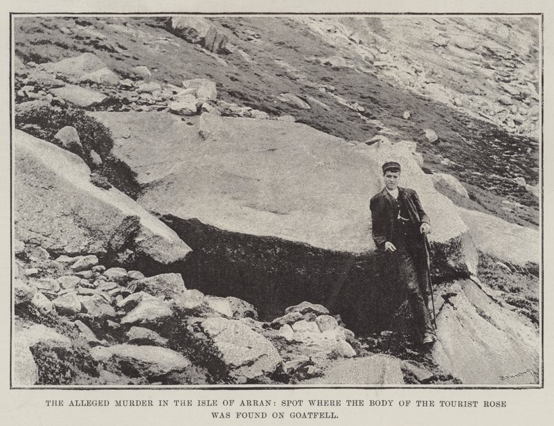 The Alleged Murder in the Isle of Arran, Spot where the Body of the Tourist Rose was Found on Goatfell by English Photographer