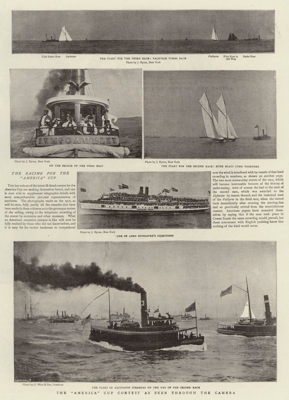 The America Cup Contest as seen through the Camera by English Photographer