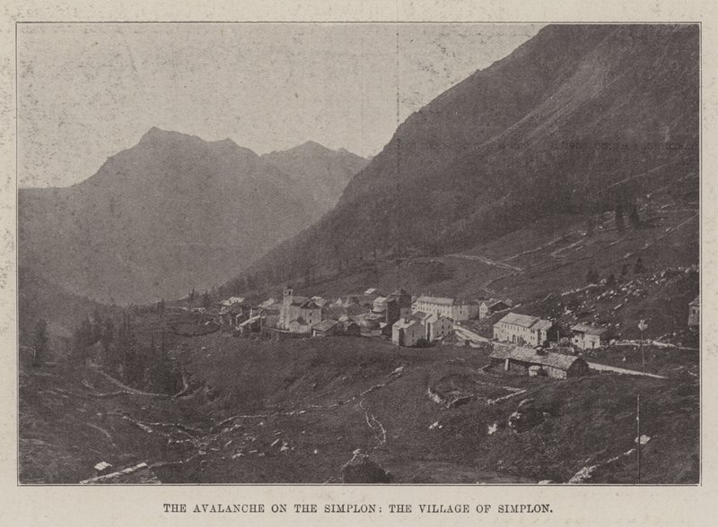 The Avalanche on the Simplon, the Village of Simplon by English Photographer