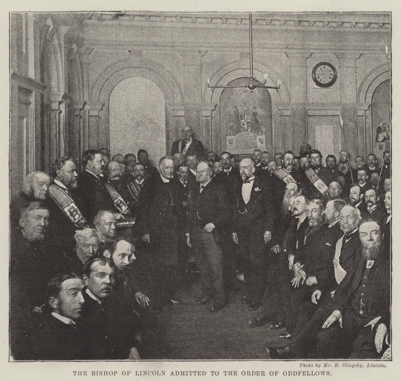 The Bishop of Lincoln Admitted to the Order of Oddfellows by English Photographer