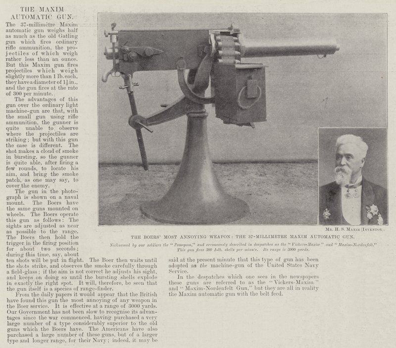 The Boers Most Annoying Weapon, the 37-millimetre Maxim Automatic Gun by English Photographer