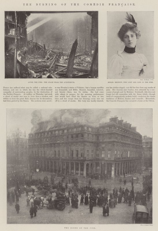 The Burning of the Comedie Francaise by English Photographer