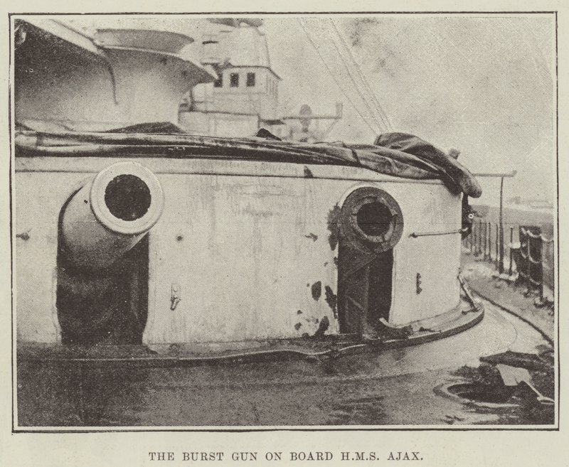 The Burst Gun on Board HMS Ajax by English Photographer