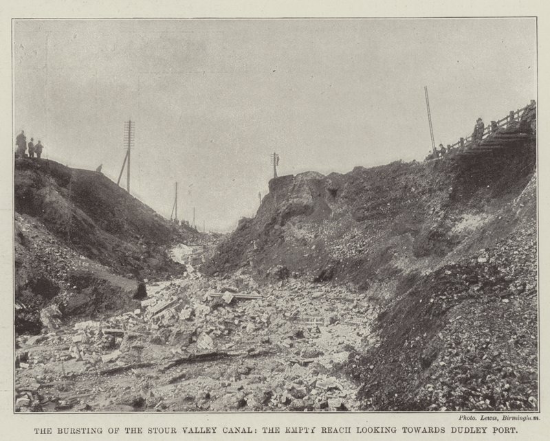 The Bursting of the Stour Valley Canal, the Empty Reach looking towards Dudley Port by English Photographer