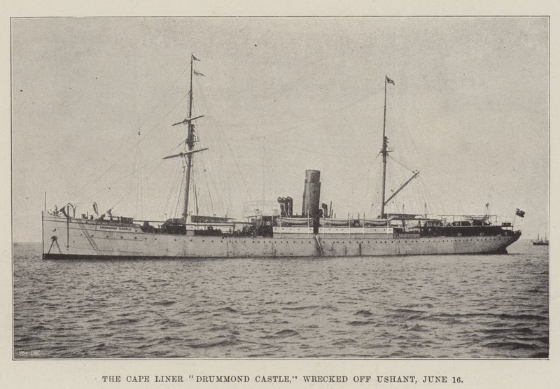 The Cape Liner Drummond Castle, wrecked off Ushant, 16 June by English Photographer