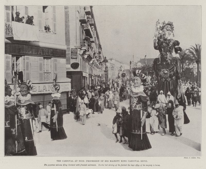 The Carnival at Nice, Procession of His Majesty King Carnival XXVII by English Photographer