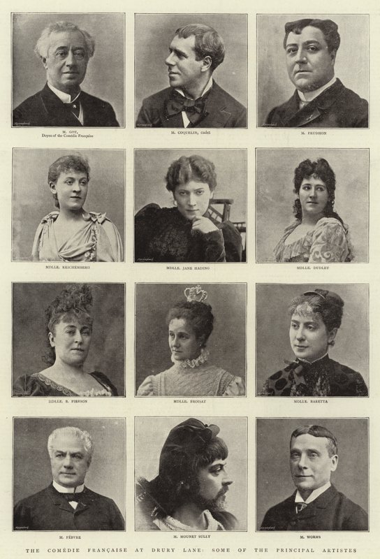 The Comédie Française at Drury Lane, some of the Principal Artistes by English Photographer