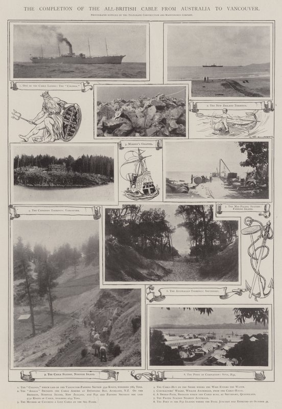 The Completion of the All-British Cable from Australia to Vancouver by English Photographer