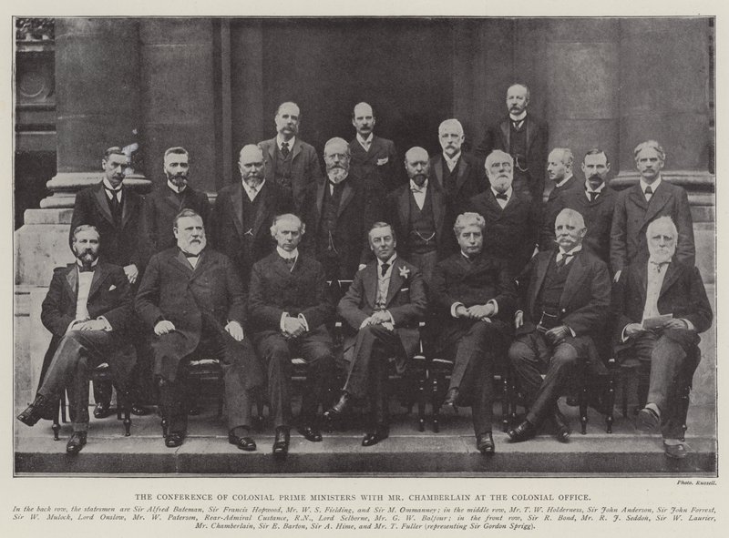 The Conference of Colonial Prime Ministers with Mr Chamberlain at the Colonial Office by English Photographer
