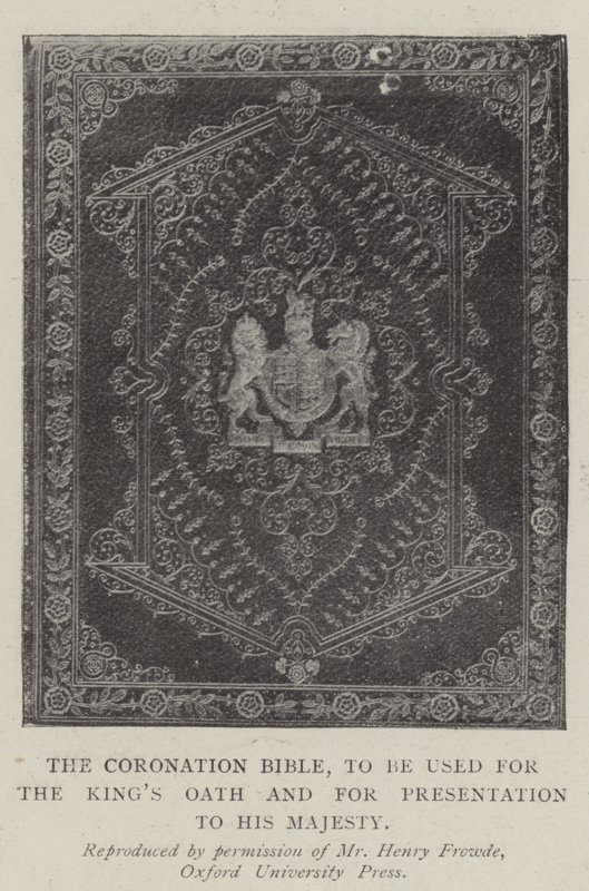 The Coronation Bible, to be used for the King
