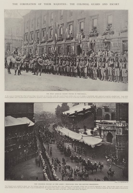 The Coronation of Their Majesties, the Colonial Guard and Escort by English Photographer
