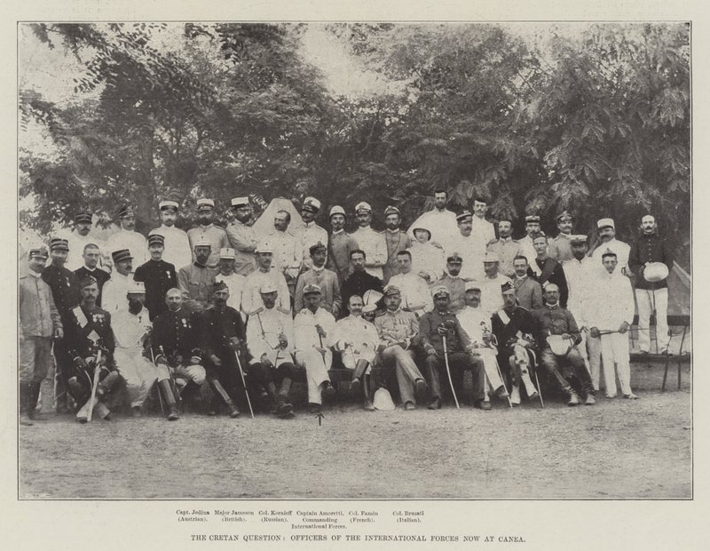The Cretan Question, Officers of the International Forces Now at Canea by English Photographer