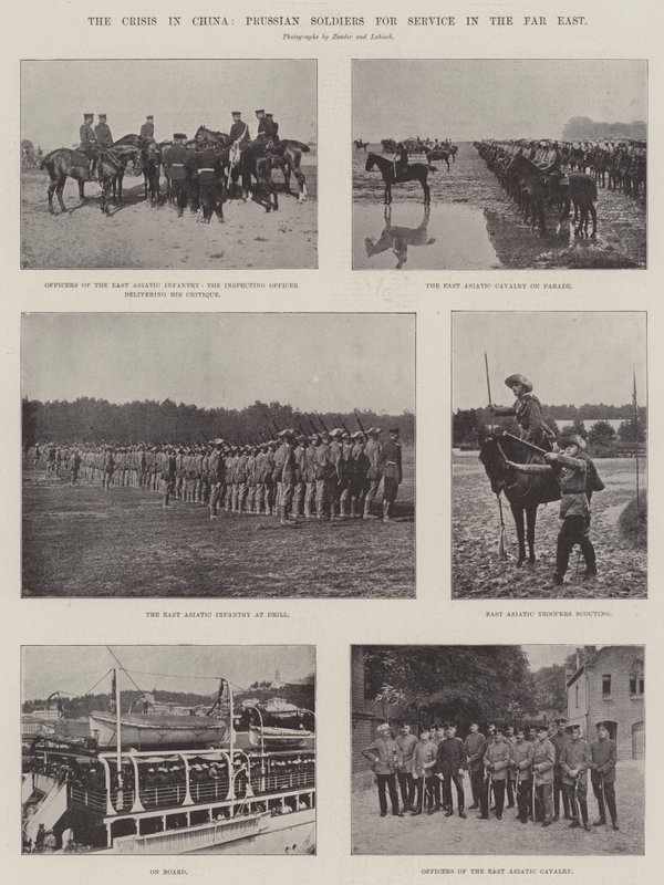 The Crisis in China, Prussian Soldiers for Service in the Far East by English Photographer