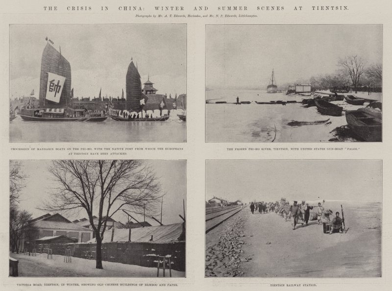 The Crisis in China, Winter and Summer Scenes at Tientsin by English Photographer