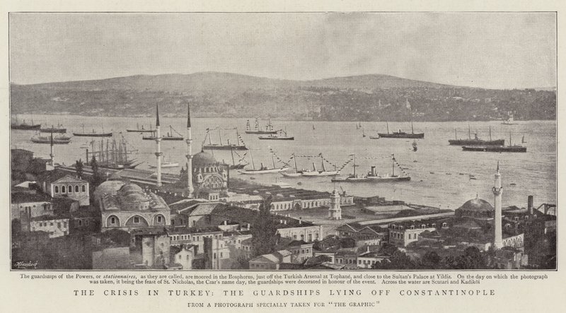 The Crisis in Turkey, the Guardships Lying off Constantinople by English Photographer