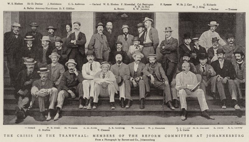 The Crisis in the Transvaal, Members of the Reform Committee at Johannesburg by English Photographer