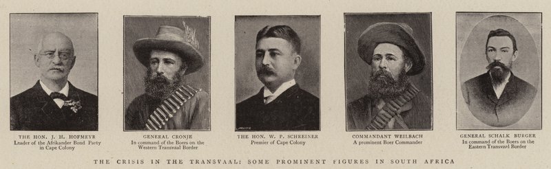 The Crisis in the Transvaal, some Prominent Figures in South Africa by English Photographer
