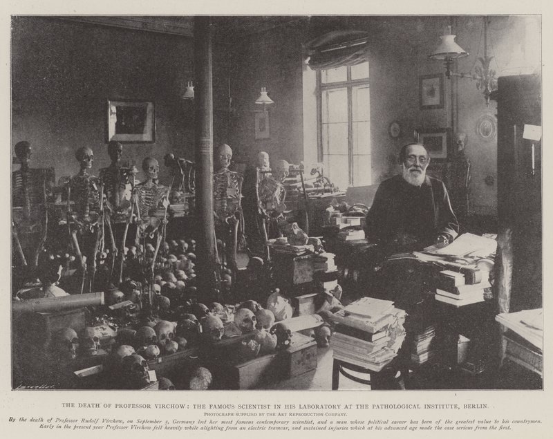 The Death of Professor Virchow, the Famous Scientist in his Laboratory at the Pathological Institute, Berlin by English Photographer