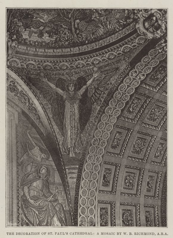 The Decoration of St Pauls Cathedral, a Mosaic by W B Richmond, ARA by English Photographer