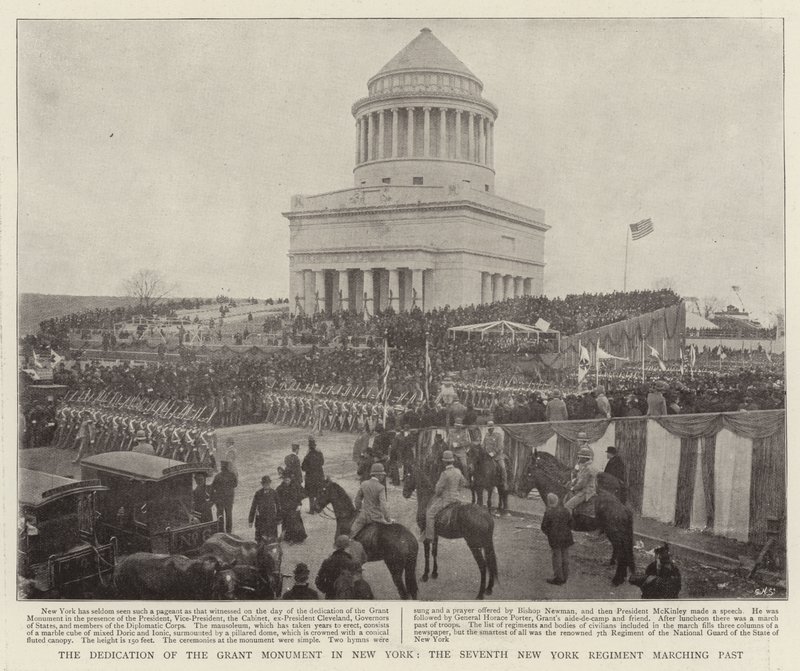 The Dedication of the Grant Monument in New York, the Seventh New York Regiment Marching Past by English Photographer
