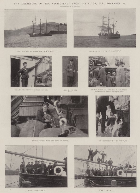 The Departure of the Discovery from Lyttelton, New Zealand, 21 December by English Photographer