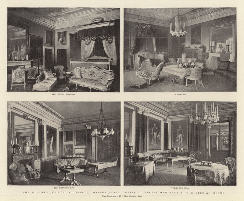 The Diamond Jubilee, accommodation for Royal Guests at Buckingham Palace, the Belgian Rooms by English Photographer