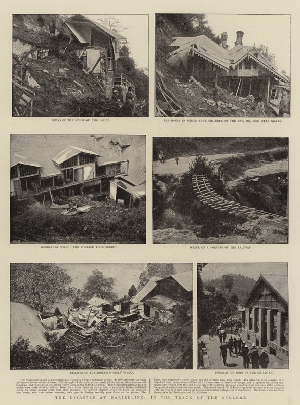 The Disaster at Darjeeling, in the Track of the Cyclone by English Photographer