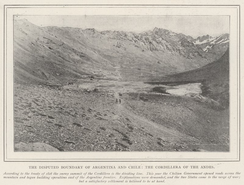 The Disputed Boundary of Argentina and Chile, the Cordillera of the Andes by English Photographer