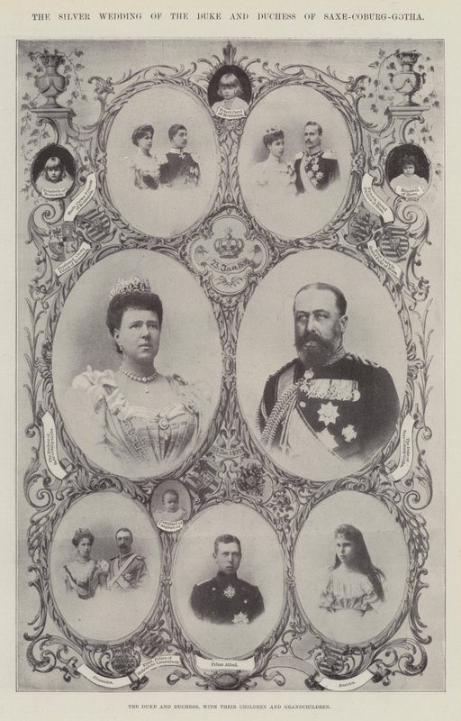 The Duke and Duchess of Saxe-Coburg-Gotha with their Children and Grandchildren by English Photographer