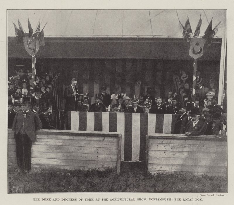 The Duke and Duchess of York at the Agricultural Show, Portsmouth, the Royal Box by English Photographer